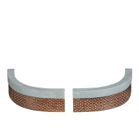 Luville Kersthuisje | Gebogen muur klein | 4 cm | 2 stuks LLU10245