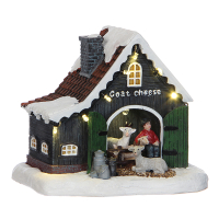 Luville Kersthuisje | Geitenboer batterijen | 20 lumen | Warm wit | 12.5 cm LLU10025