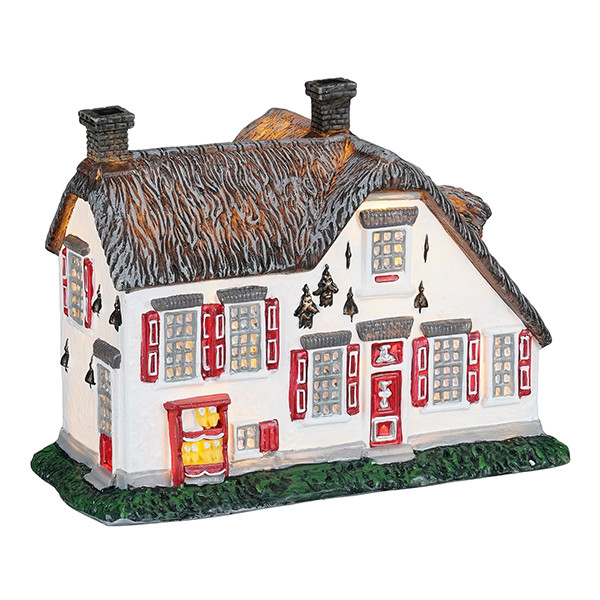 Luville Kersthuisje | Houten schoen op batterijen | Warm wit | 15 cm LLU10251 - 1