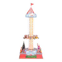 Luville Kersthuisje | Op en neer springende attractie | 200 lumen | Multicolor | 55 cm LLU10062