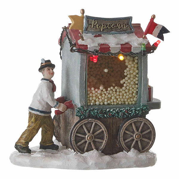Luville Kersthuisje | Popcornkraam op batterijen | 10 lumen | Multicolor | 12 cm LLU10048 - 1