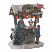 Luville Kersthuisje | Snoepkraam op batterijen | 20 lumen | Multicolor | 10 cm LLU10047