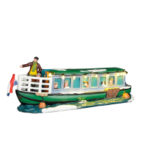 Luville Kersthuisje | Tour boot op batterijen | Warm wit | 9 cm LLU10133