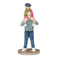 Luville Kersthuisje | Vader met hulp pietje | 8 cm LLU10159