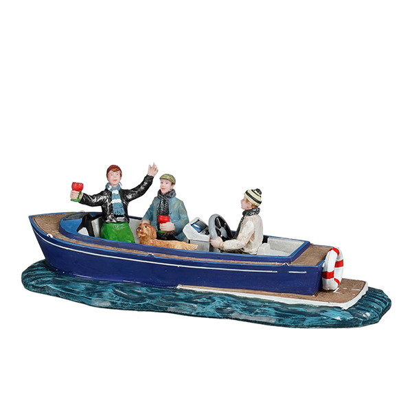 Luville Kersthuisje | Vrienden op sloep | 6 cm LLU10216 - 1