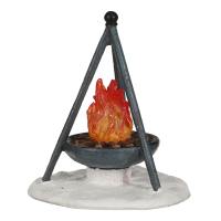 Luville Kersthuisje | Vuur tipi op batterijen | 10 lumen | Multicolor | 9 cm LLU10032