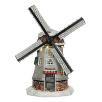 Luville Kersthuisje | Windmolen op batterijen | 20 lumen | Warm wit | 22.5 cm LLU10026