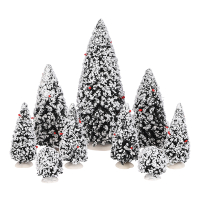 Luville Kersthuisje | Wintergroene boom assorti | 22.5 cm | 9 stuks LLU10289