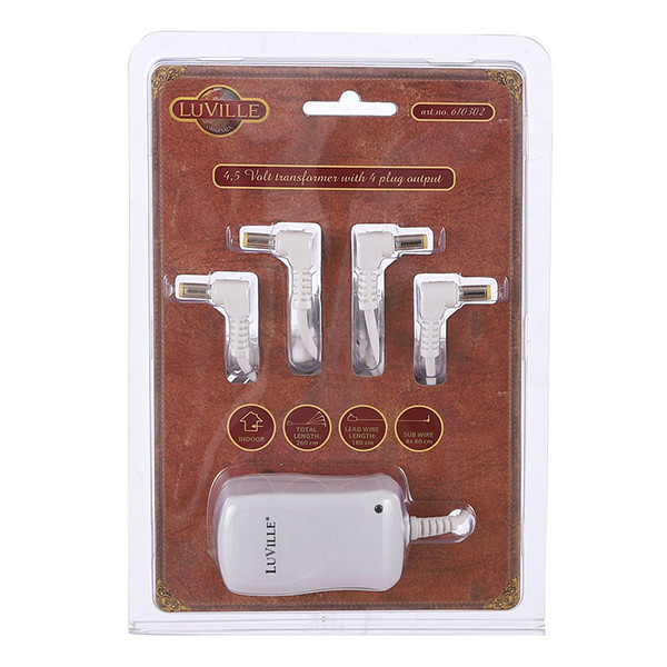 Luville Kersthuisje | Wissel adapter met 4 aansluitingen | 4.5V LLU10296 - 1