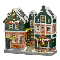 Luville Kersthuisje | Zaandam op batterijen | 20 lumen | Warm wit | 25 cm LLU10217