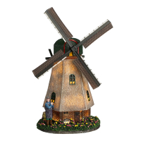 Luville Kersthuisje | Zaanse molen op batterijen | 15 lumen | Warm wit | 28 cm LLU10165
