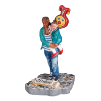 Luville Kersthuisje Efteling | Bezoekers 'Met Jokie-ballon' | 7 cm LLU10105