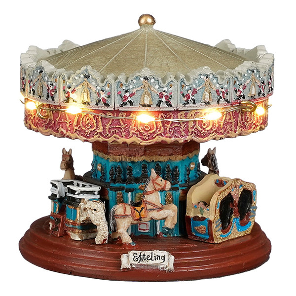 Luville Kersthuisje Efteling | Carrousel op batterijen | Warm wit | 8.5 cm LLU10152 - 1