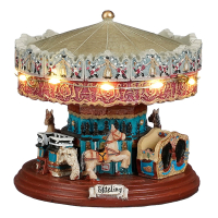 Luville Kersthuisje Efteling | Carrousel op batterijen | Warm wit | 8.5 cm LLU10152