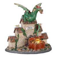 Luville Kersthuisje Efteling | De Draak werkt op batterijen | 5 lumen | Warm wit | 17.5 cm LLU10002