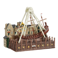 Luville Kersthuisje Efteling | Halve maen op batterijen | Warm wit | 26 cm LLU10143