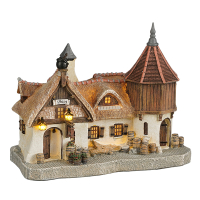 Luville Kersthuisje Efteling | Herberg de Ersteling op batterijen | Warm wit | 16 cm LLU10192
