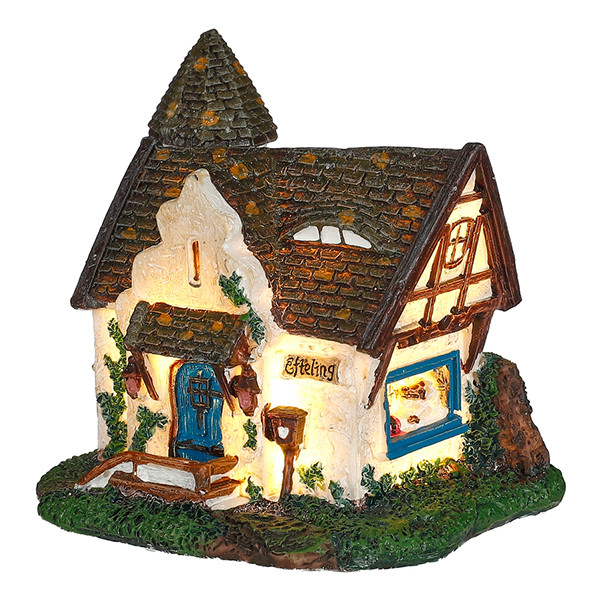 Luville Kersthuisje Efteling | Huis van Roodkapje op batterijen| Warm wit | 9 cm LLU10077 - 1