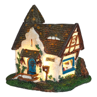 Luville Kersthuisje Efteling | Huis van Roodkapje op batterijen| Warm wit | 9 cm LLU10077