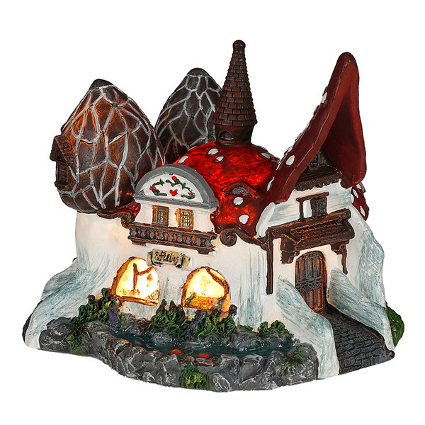 Luville Kersthuisje Efteling | Huis van de Kabouters op batterijen | 8.5 cm LLU10079 - 1