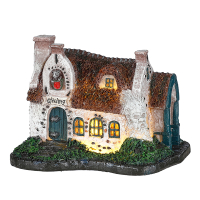 Luville Kersthuisje Efteling | Huis van de zeven geitjes op batterijen | Warm wit | 7 cm LLU10078