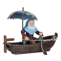 Luville Kersthuisje Efteling | Kabouter in boot | 6.5 cm LLU10039