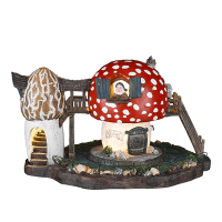 Luville Kersthuisje Efteling | Kabouterhuis op batterijen | 20 lumen | Warm wit | 18 cm LLU10267