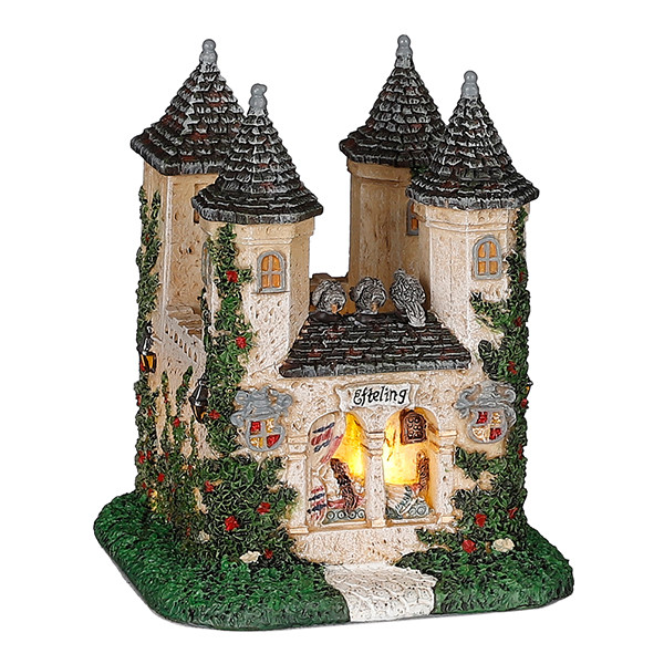 Luville Kersthuisje Efteling | Kasteel van Doornroosje op batterijen | Warm wit | 11 cm LLU10100 - 1