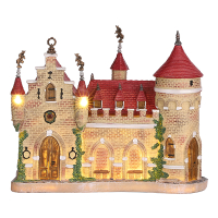 Luville Kersthuisje Efteling | Kasteel van Sneeuwwitje op batterijen | 20 lumen | Warm wit | 21.5 cm LLU10065