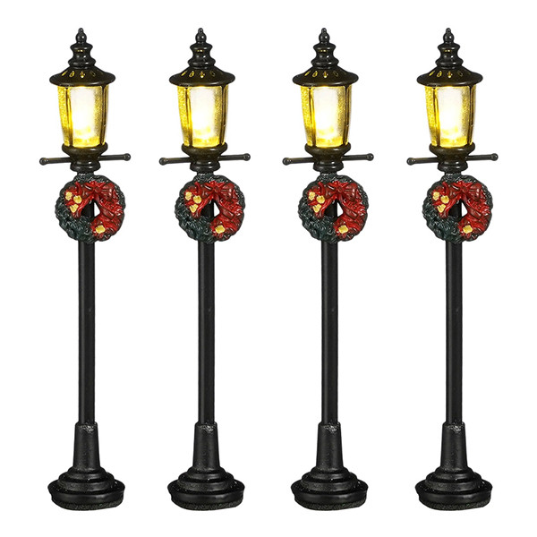 Luville Kersthuisje Efteling | Lantaarn op batterijen | Warm wit | 10 cm | 4 stuks LLU10155 - 1