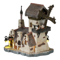 Luville Kersthuisje Efteling | Lariekoekhuys op batterijen | Warm wit | 19 cm LLU10145