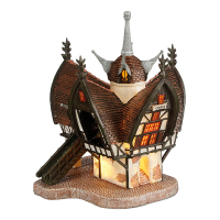 Luville Kersthuisje Efteling | Lonkhuys op batterijen | Warm wit | 19 cm LLU10193