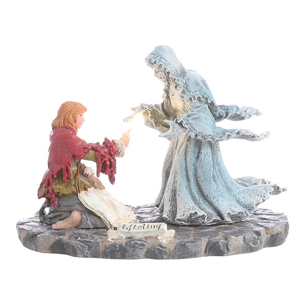 Luville Kersthuisje Efteling | Meisje met zwavelstokjes op batterijen | 10 lumen | Warm wit | 7 cm LLU10056 - 1