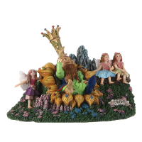 Luville Kersthuisje Efteling | Oberon met elfjes | 11.5 cm LLU10020