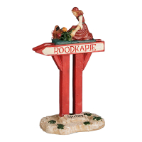 Luville Kersthuisje Efteling | Roodkapje wegwijzer | 8 cm LLU10183