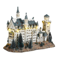 Luville Kersthuisje Efteling | Slot Neuschwanstein op batterijen| Warm wit | 25 cm LLU10140