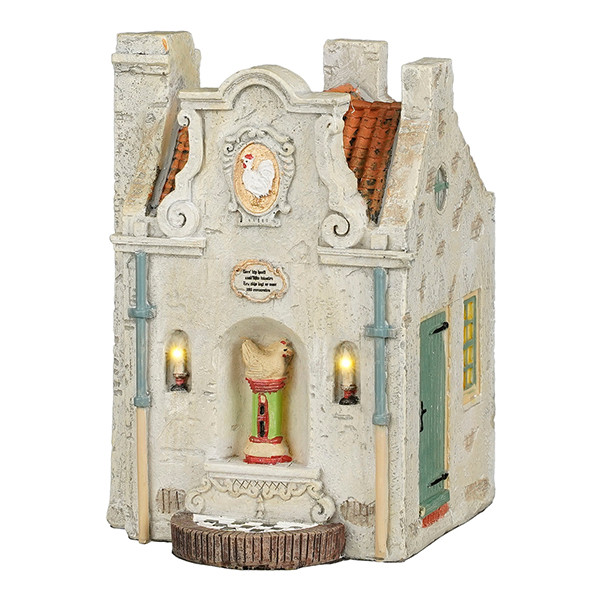 Luville Kersthuisje Efteling | Stenen kip op batterijen | Warm wit | 11 cm LLU10191 - 1