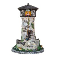 Luville Kersthuisje Efteling | Toren van Raponsje op batterijen | 10 lumen | Warm wit | 22.5 cm LLU10279