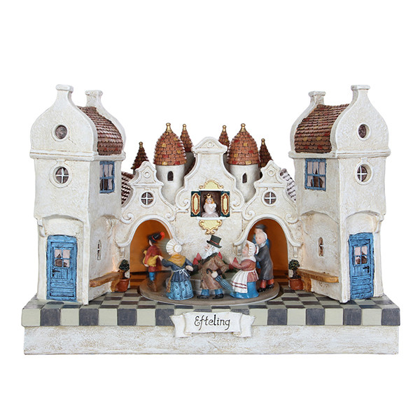 Luville Kersthuisje Efteling | Verlichte straat Zwaan kleef aan | 22 cm LLU10086 - 1