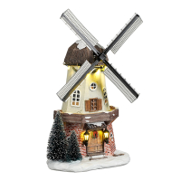 Luville Kersthuisje Efteling | Windmolen op batterijen | Warm wit | 27 cm LLU10125