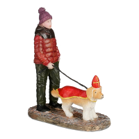 Luville Man met hond | 6 x 3 x 7 cm LLU10317