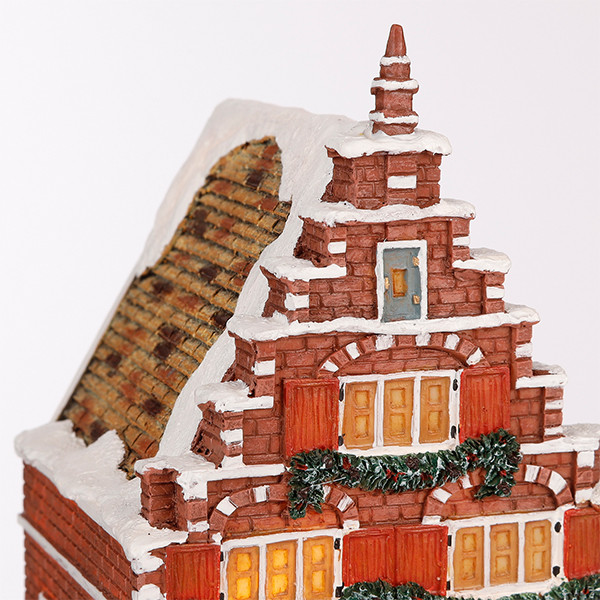 Luville Molendam Grachtenpand met kerstversiering | 3x AA | 10,5 x 11,5 x 18,5 cm LLU10069 - 3