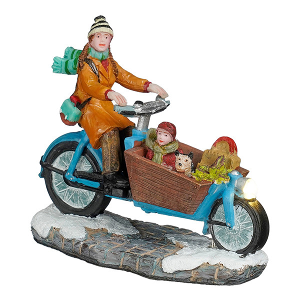 Luville Molendam Moeder met bakfiets | 2x AA | 9,5 x 4 x 8 cm LLU10211 - 1