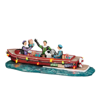 Luville Sinterklaar Pieten in een sloep | 2x AA | 19 x 7,5 x 6 cm LLU10197 Luville Sinterklaar Pieten in een sloep | 2x AA | 19 x 7,5 x 6 cm LLU10197