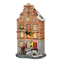 Luville Sinterklaas Grachtenpand met pieten | 3x AAA | 16,5 x 11 x 30,5 cm LLU10204 Luville Sinterklaas Grachtenpand met pieten | 3x AAA | 16,5 x 11 x 30,5 cm LLU10204