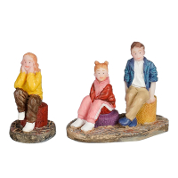 Luville Zittende kinderen | 5,5 x 3,5 x 4,5 cm LLU10324