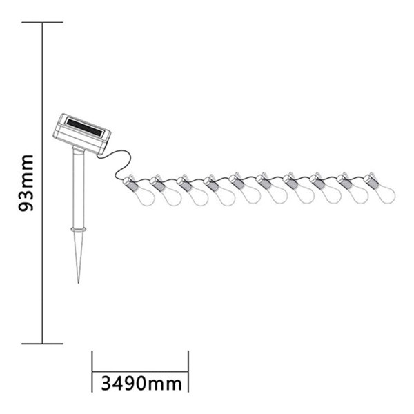 Luxform solar lichtsnoer | Alicante | 3,8 meter | 10 lampen  LLU00049 - 2