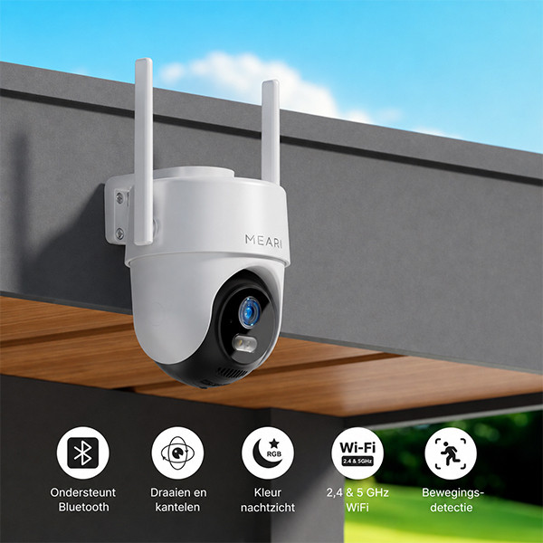 Meari Beveiligingscamera S2 Plus | 4MP | Pan-Tilt | IP65 | WiFi | Wit LME00002 - 2