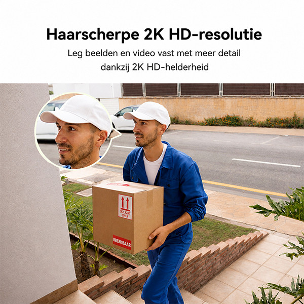 Meari Video Deurbel B1 | 3MP | Incl. gong | Op accu | IP65 | WiFi | Wit LME00006 - 3
