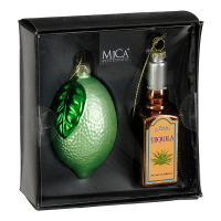 Mica Decorations Decoratie Ornament Tequilla Limoen | Set van 2 | 13,5 x 12,5 x 6 cm | Groen LBB00277